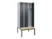 locker voor scheiding van kleding,HxBxD 2120x900x815mm,3vak