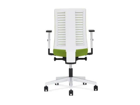 Bureaustoel Wit Bekleding Groen Zitting Hxbxd 410-540x460x450mm