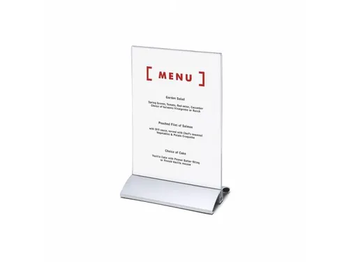Menukaarthouder IEZZY staand A5 aluminium voet