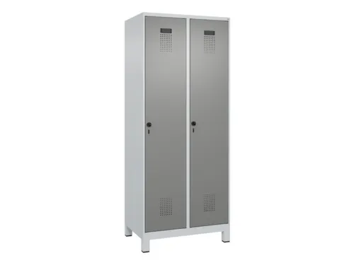 locker,HxBxD 1950x800x500mm,2vak,vak B 400mm,draaigrendel,voeten