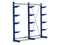 Draagarmstelling 1980x2557x500mm 5etages 660kg/etage Ral5010