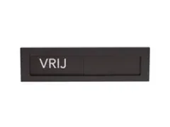 OUTLET Premium Schuifbord Zwart Wit Vrij Bezet 150x40mm