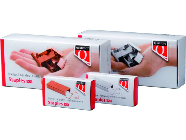 Nieten Quantore 24/6 verkoperd 1000stuks
