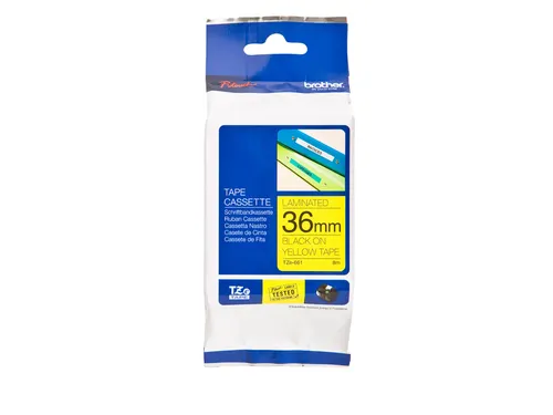 Labeltape Brother P-touch TZe-661 standaard 36mm zwart op geel