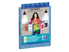 Personaliseerbare ringmap Polyvision A4 2 rings O-mech 25mm blauw