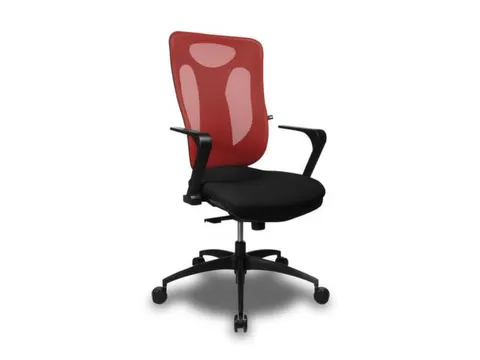 Bureaustoel,Synchroonmech.,M. Armleuningen,Zitting Stof Zwart