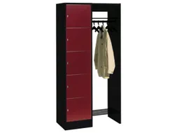 locker met kapstok,HxBxD 1950x960x480mm,romp RAL7016,front RAL7016