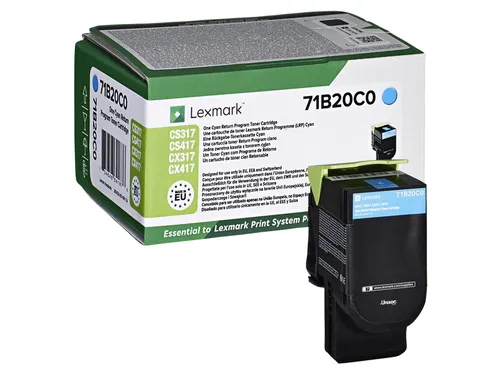 Tonercartridge Lexmark 71B20C0 blauw