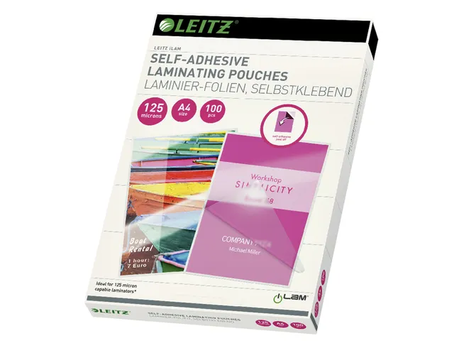 Pochette de plastification Leitz iLAM A4 autocollant 2x 125 microns EV