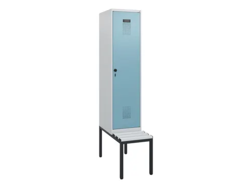 locker met bank,HxBxD 1950x400x815mm,1vak,vak B 400mm,draaigrendel