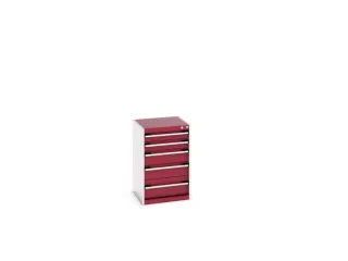 ladekast HxBxD 800x525x525mm 5laden romp RAL7035 front RAL3004 - 7