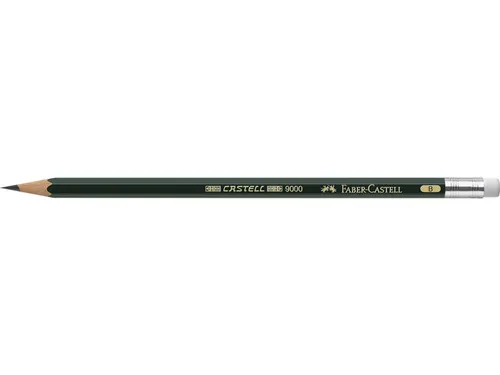 Faber Castell 9000 Potlood B Met Gom
