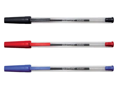 Balpen Quantore Stick zwart medium