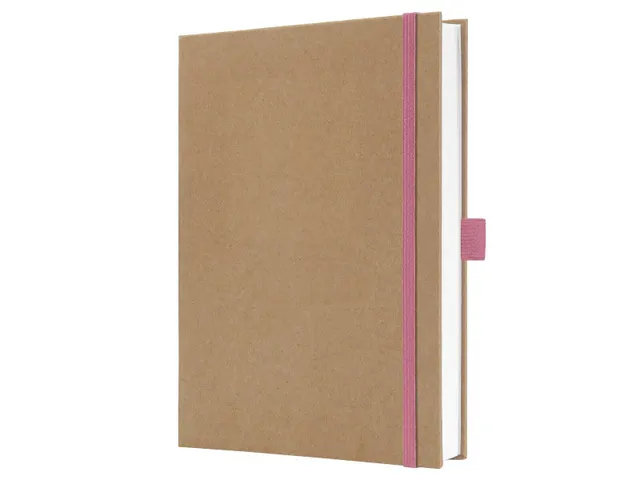 Notitieboek Jolie A5 kraft Pure Pink blanco HC 192pag 100gr
