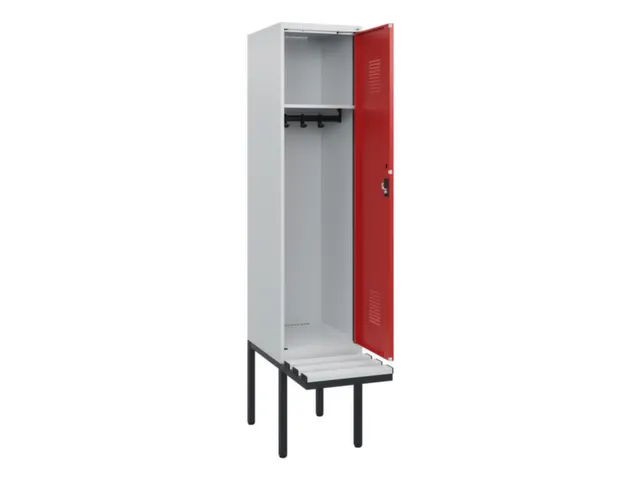 locker met bank,HxBxD 1950x400x815mm,1vak,vak B 400mm,cilinderslot