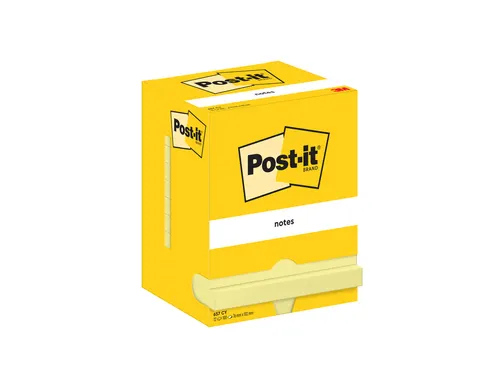 Memoblok Post-it 657 76x102mm geel 12 stuks