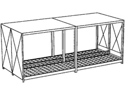 Stellingcontainer Gevaarlijke Stoffen Max. 40X200L Vaten Staand