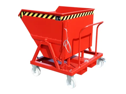 Kiepbak Staalplaat 1170x1200x1245mm Inh. 0.55m³ 1000kg Rood