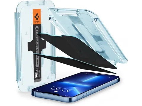 Spigen iPhone 13 Pro Max Glas.tR EZ Fit Privacy screenprotector 2x