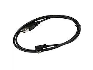 1m Micro-USB oplaad en sync kabel M/M haaks naar rechts - 4