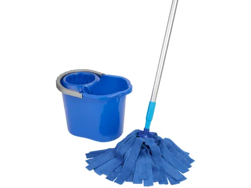 Vikan Microfibre draadmop microvezel stroken schroefdraad Blauw