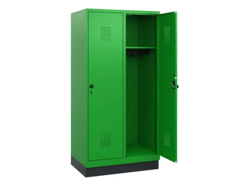schoollocker,HxBxD 1630x800x500mm,2vak,vak B 400mm,draaigrendel,sokkel