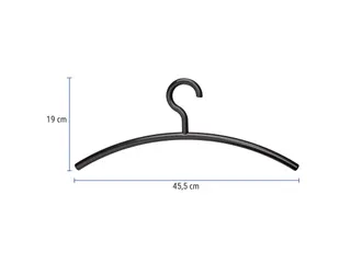Kledinghanger MAUL acryl 460X190mm zwart 5 stuks - 2