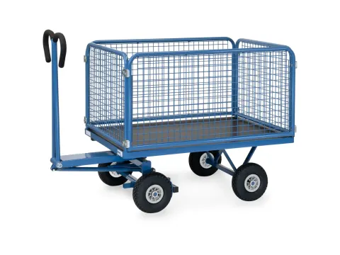 Handtrekwagens 6433l 700kg 1200x800mm Draadgaas Wanden Luchtbanden