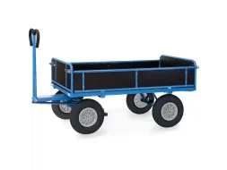 Handtrekwagen 6455P 750kg 1540x840mm hout polyurethaan wielen