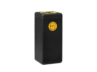 Afvalbak met bekerinzet 60 liter EarthBin Geel Zwart - 1
