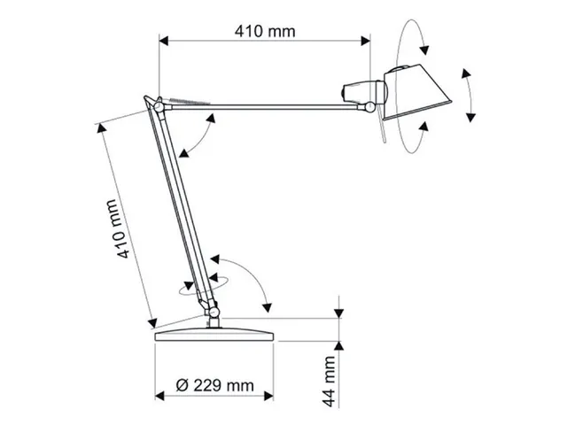 Bureaulamp MAUL Rock LED voet zilvergrijs