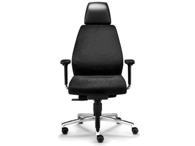 Dauphin 24-uurs Bureaustoel bekleding stof (100% polyester), zwart | KantoorBureaustoel.nl