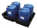 bac de rétention PE,p. bidons,vol. rétention 100l,HxlxP 175x1200x800