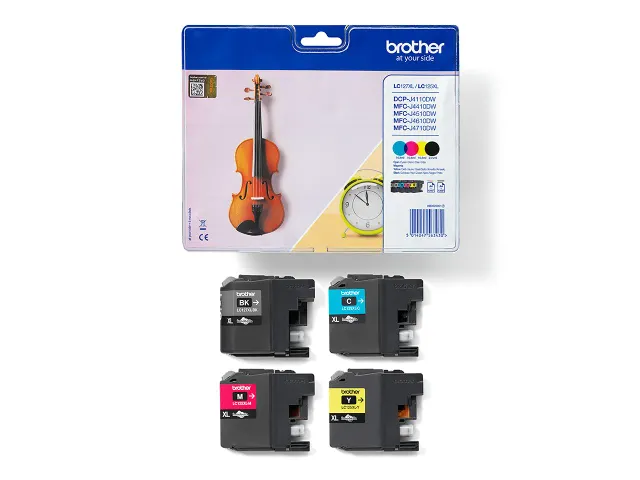 Inktcartridge Brother LC-127XLVALBP zwart + 3 kleuren HC