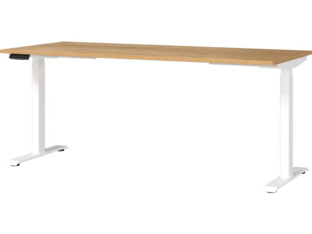 Elektrisch ihv bureau,HxBxD 720-1200x1800x800mm,blad Navarra-eiken
