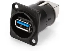 Neutrik - Omkeerbare Usb 3.0GENDERWISSELAAR (Type A En B) - Vernikkeld