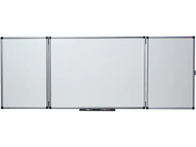 Tableau blanc Triptyque Nobo Prestige rabattable Emaillé 120x90cm