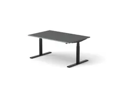 Elektrisch ihv bureau,HxBxD 650-1310x1600x1000mm,blad donkergrijs