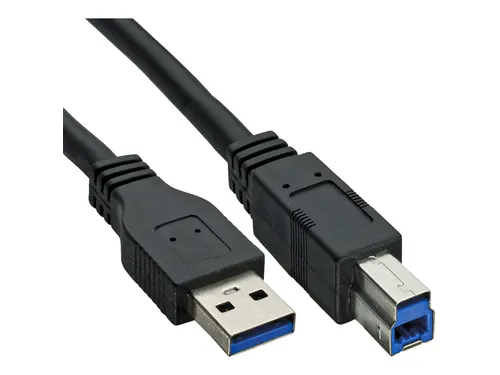 Kabel Inline USB-A USB-B 3.0 M 0.5 meter zwart