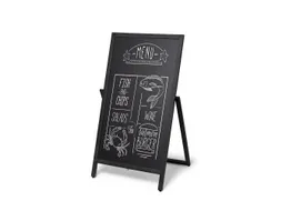 Krijtstoepbord Houten A-Bord Flip 55x105cm Zwart