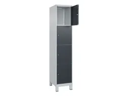 lockerkast,HxBxD 1950x400x500mm,1x4vakken,vak B 400mm,cil.-slot,voeten