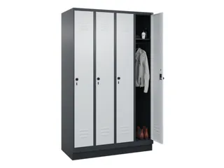 locker,HxBxD 1950x1200x500mm,4vak,vak B 300mm,draaigrendel,sokkel - 3