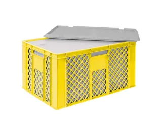 Euronorm-stapelbak,m. isoleerbox,HxLxB 320x600x400mm,63/35l,HDPE,geel - 3