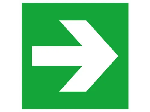borden voor vluchtroutesignalering,Pijl,pijl rechts/links,sticker