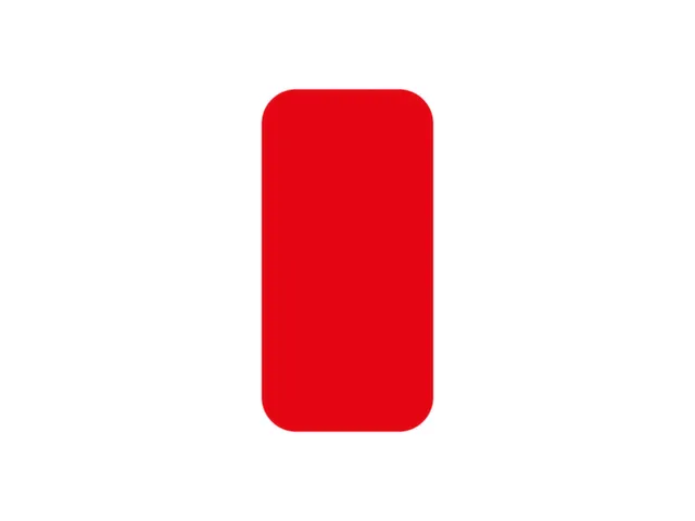 plaksymbool,rechthoek,markering HxB 150x50mm,polycarbonaat,rood