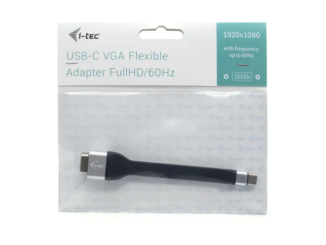 i-tec C31FLATVGA60HZ, 0,11 m, USB Type-C, VGA (D-Sub), Mannelijk, Vrou