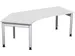 Bureau d’angle 680-820x2166x1130mm retour à gauche gris/argenté