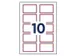 Naambadge etiket Avery L4786 80x50mm rood kader Laserprinter 200 stuks