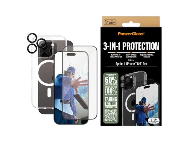 PanzerGlass 3-in-1 Protection Bundle iPhone 16 Pro Max, Apple, Appl