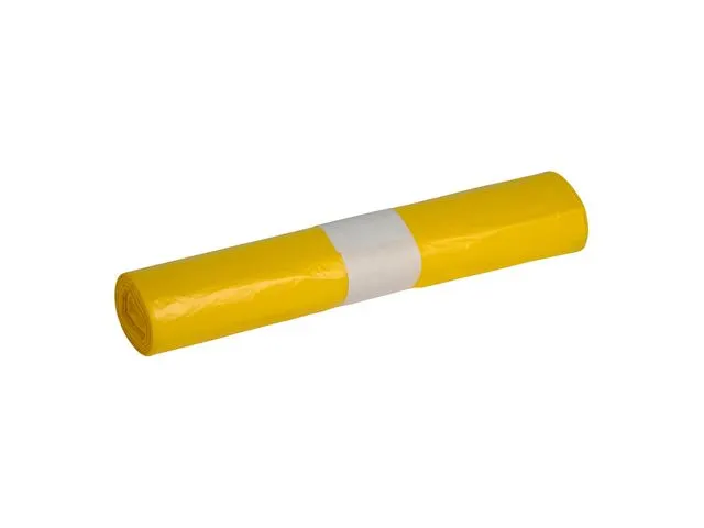 Afvalzak 120 liter Geel Powersterko 70x110cm T25 20 Rol a 25 Stuks